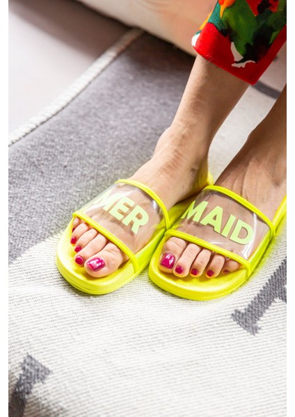 Kadın Sarı Mermaid Plaj Terliği fiyatları