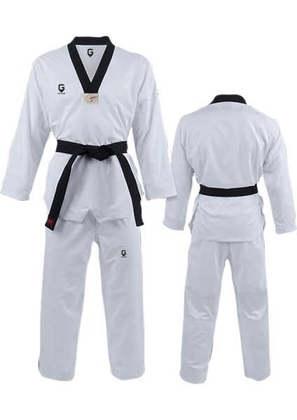 Fitilli Siyah Yaka Taekwondo Elbisesi Dobok