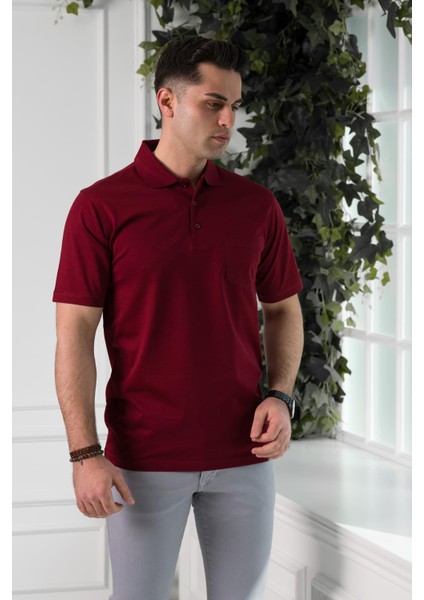 Klasik Kalıp Polo Yaka Cepli Merserize Erkek T-Shirt modelleri
