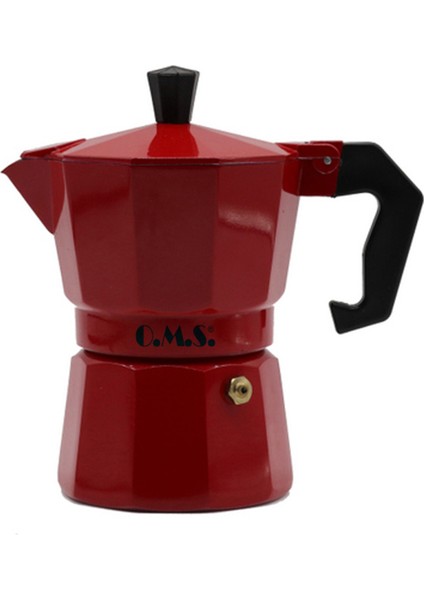 9125 Picollo Büyük Kırmızı Moka Pot