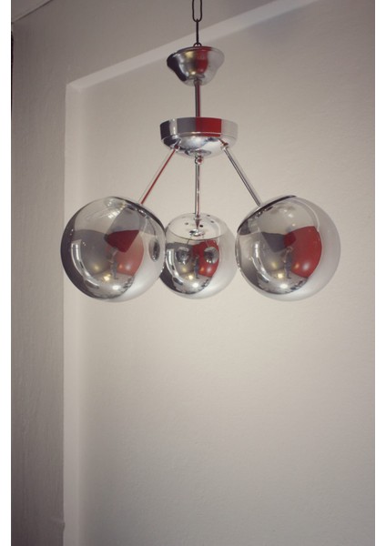 Sarmaşık Krom Füme Camlı 3'lü Avize fiyatları