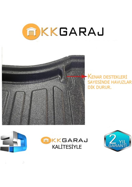 Kkgaraj Opel Astra J Sedan (Ince Stepneli) 2012-2021 Bagaj Havuzu