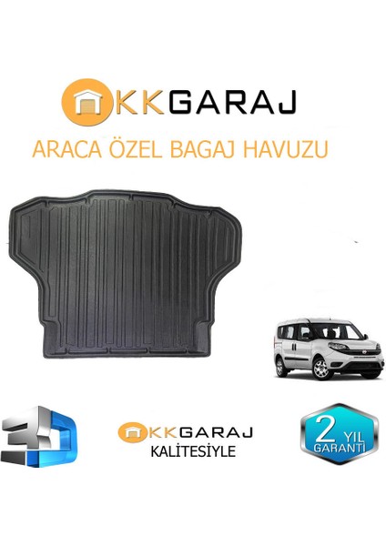 Kkgaraj Fiat Doblo 2010-2022 3D Bagaj Havuzu