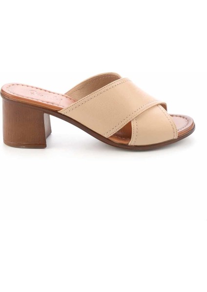Bej Leather Kadın Terlik K04906064203 fiyatları