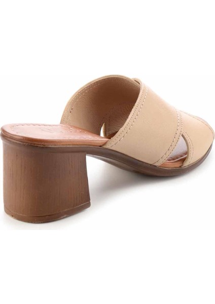 Bej Leather Kadın Terlik K04906064203 fırsatları