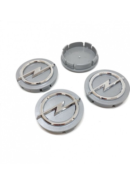 Opel Kabartma Geçme Jant Göbeği 4'lü 60mm-55mm Gri Renk