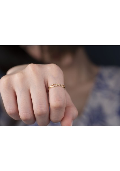 Minimal Spor Yüzük 14 Ayar Altın Kadın Yüzüğü modelleri