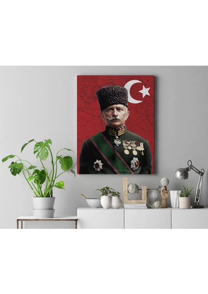 Fahrettin Paşa Kanvas Tablo 40X55CM Çöl Kaplanı Fahrettin Paşa Dekoratif Tablo