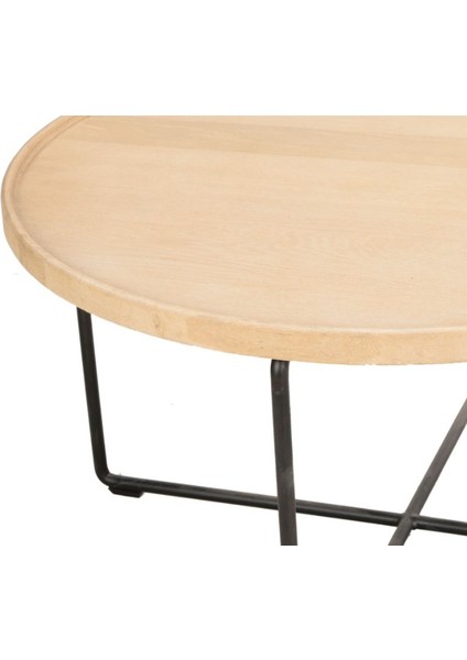 Gan Decor Naturel Meşe Orta Sehpa 80 x 80 x 45 cm fiyatları