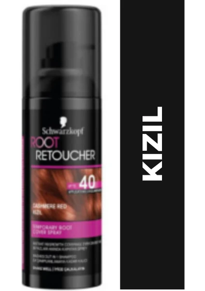 Beyaz Saç Kapatıcı Schwarzkopf Root Retoucher Sprey Boya 120 ml - Kızıl