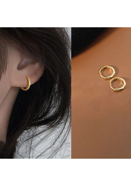 Unisex Cerrahi Çelik Altın Renk 12 mm Halka Küpe fiyatları