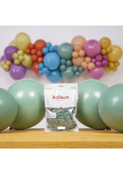 Retro Ada Çayı Rengi Latex Balon 10 Adet 12 Inç