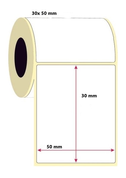 30X50 mm Termal Etiket - 3000 Adet