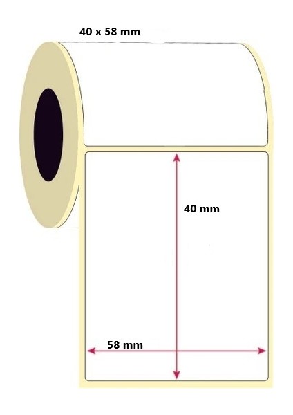 40X58 mm Termal Etiket - 1500 Adet