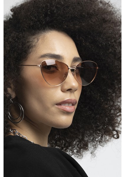 Metal Çerçeve Cateye Kadın Güneş Gözlüğü PL22KG009R003