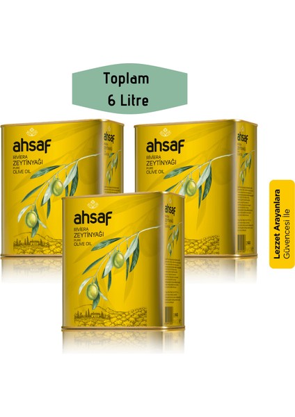 Riviera Zeytinyağı 2L-Teneke (3'lü Ekonomik Paket)