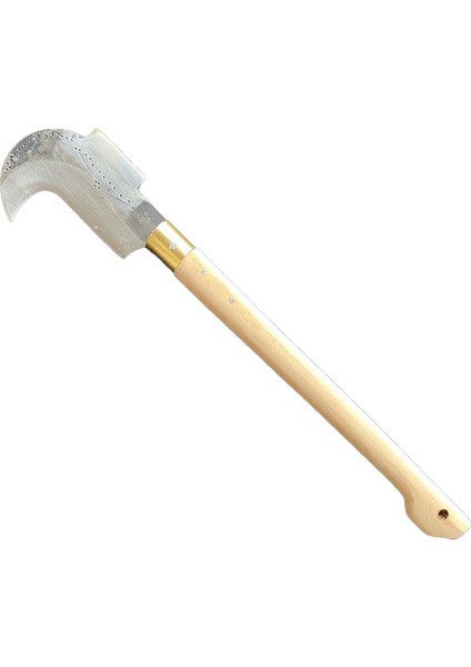 Baltalı Uzun Saplı Sarı Bilezikli Beyaz Bahçe Orağı (Kerenti,tahra)