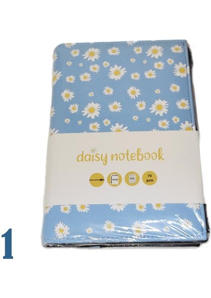 Lız Defter Papatya Desenlı Fermuarlı (Ptfrd)
