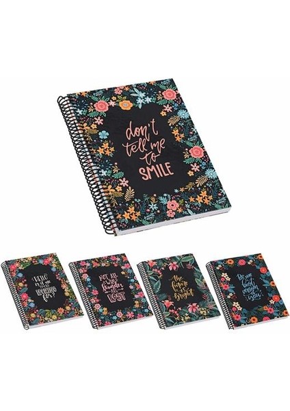 Mıkro Defter SPR.17X24 120 Yp Cız.flowers