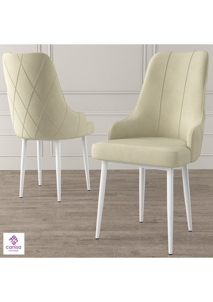 Concept Trex Serisi, 1.sınıf Babyface Kumaş Sandalye, Beyaz Metal Ayak