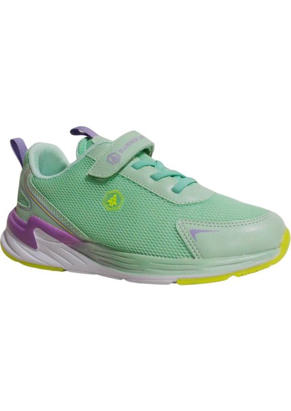 Yeşil Mor Cırtlı Sneakers Spor Ayakkabı