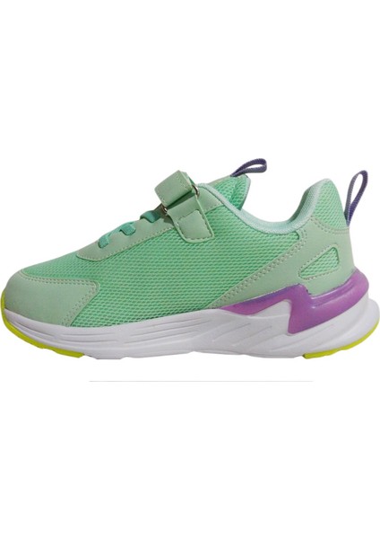 Yeşil Mor Cırtlı Sneakers Spor Ayakkabı