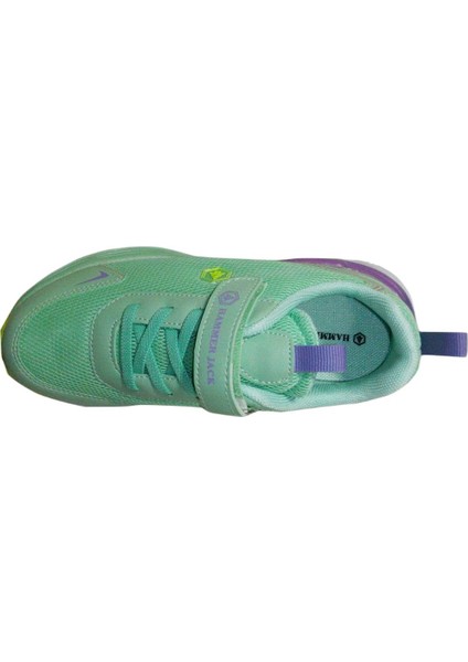 Yeşil Mor Cırtlı Sneakers Spor Ayakkabı