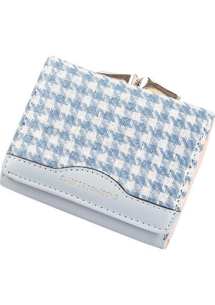 Kadın Cüzdan Moda Kısa Toka Kontrast Renkli Katlanır Balıksırtı Debriyaj Çanta (Yurt Dışından)