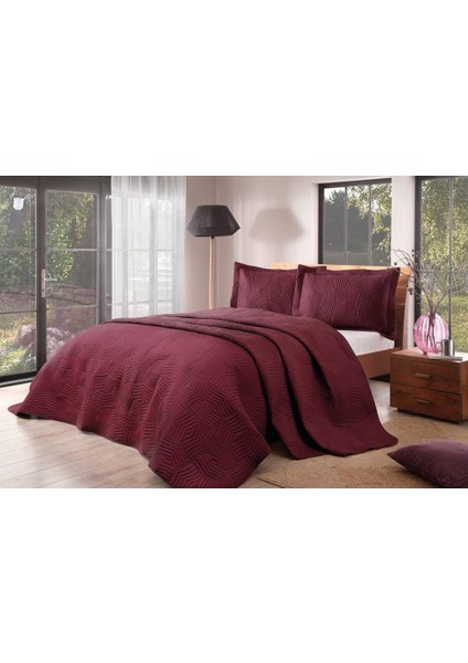 Yatak Örtüsü Seti Perla Bordo Tek Kişilik
