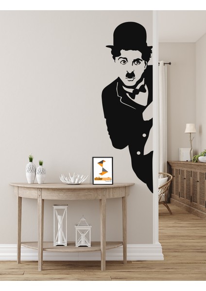 Charlie Chapline Dekoratif Duvar Sticker - Duvar Dekoru fiyatları