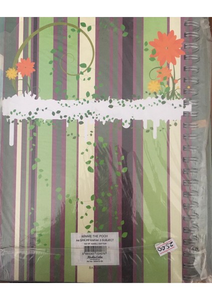 Winnie The Pooh A4 Spiralli PP Kapak 5 Subject 150 Yaprak Kareli Defter fiyatları