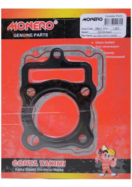 Honda CG125 Alt - Üst Conta Takımı (Üstü Sac) 56,5 Mm