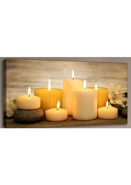 Tablo Mum Işığı Duvar Dekorasyon Tablo 60 x 120 cm