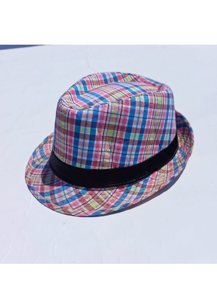 Salarticaret Kare Baskılı Fötr Şapka 57 cm