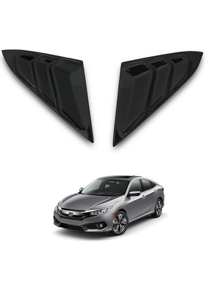 Honda Civic 10 2016- Kelebek Cam Rüzgarlığı 2 Parça