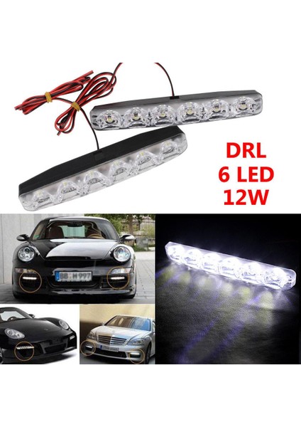 BTM Otomotiv Gündüz Far Ledi 6 LED  Su Geçirmez