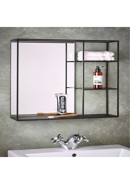 50x55 cm Banyo Aynalı Metal Banyo Düzenleyici