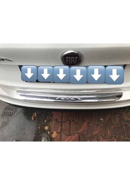Fiat Egea Sedan Krom Arka Tampon Üstü Koruma Eşiği