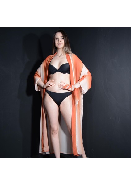 Tedz Collection Paredora Terracota Krem  Anne Kız Kimono Pareo