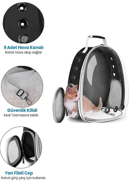 Astronot Şeffaf Kedi Köpek Taşıma Çantası fırsatları