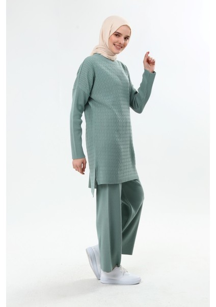 Kadın Saç Örgülü Pantolon & Tunik Ikili Takım 4278 modelleri