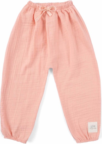 Müslin Pantolon Pembe Organik Pamuk