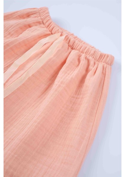 Müslin Pantolon Pembe Organik Pamuk