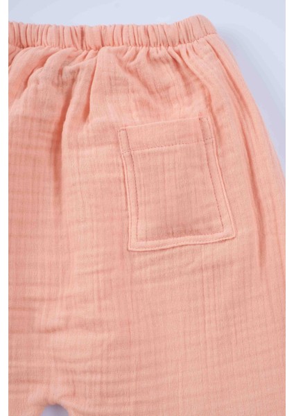 Müslin Pantolon Pembe Organik Pamuk