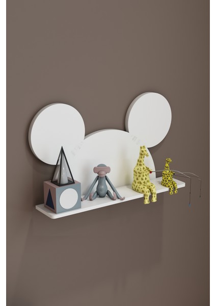 Montessori Mickey Raf Kitaplık Duvar Rafı