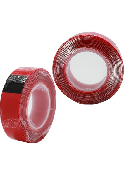 Kırmızı Vhb Akrilik Çift Taraflı Bant 19 mm x 2mt