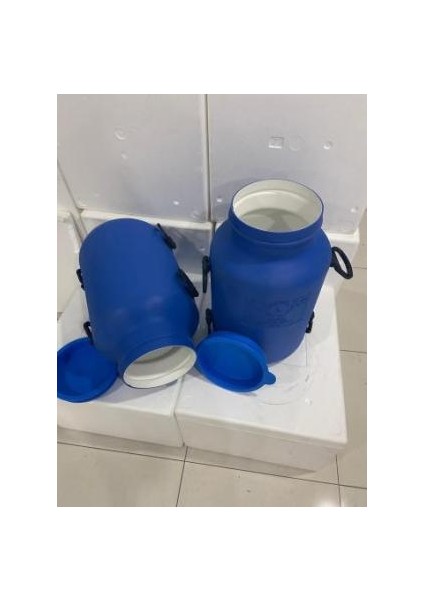 40 Litre Varil Bidon Süt Güğümü Tarım Bakanlığı Onaylı Içi Beyaz Kaplamalı Silikonlu Geçmeli Kapak