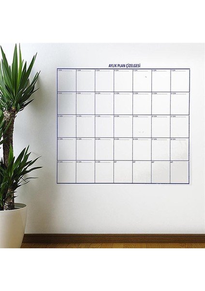 Buffer® Aylık Planlayıcı Manyetik Duvar Stickerı Takvim Plan Çizelgesi