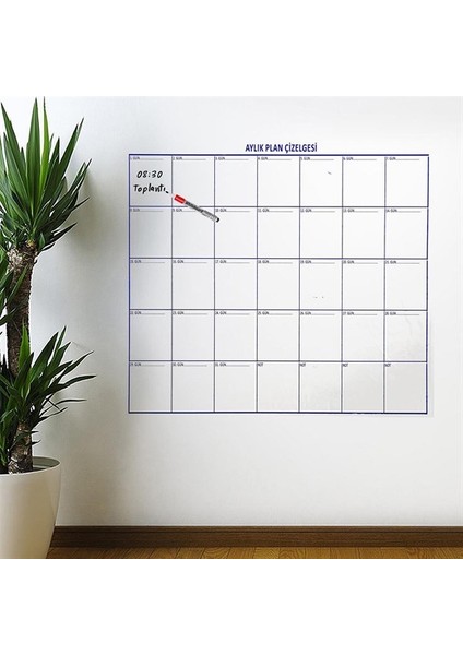 Buffer® Aylık Planlayıcı Manyetik Duvar Stickerı Takvim Plan Çizelgesi