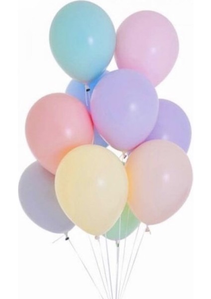 Macaron Soft Balon Karışık Renk 12 Inç 10 Adet